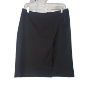 Brooks Brothers 346 Skirt Womens 10 Black Wool Lined Classic Career Office Wear